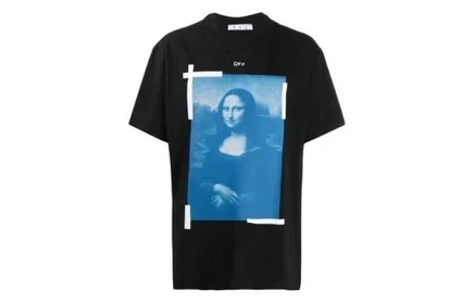 Женская футболка Off-White Mona Lisa Oversized, черная