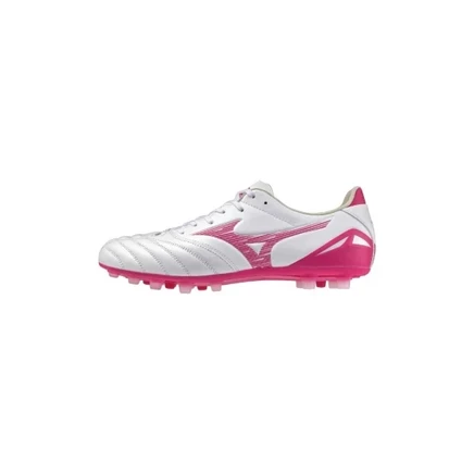 Mizuno Morelia Neo IV Pro Comfortable Round Toe Artificial Leather, Leather Soccer Shoes Unisex white/pink/pink