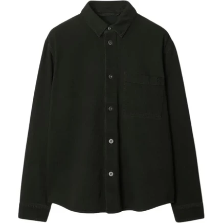 Мужская джинсовая куртка-рубашка Burberry, черная