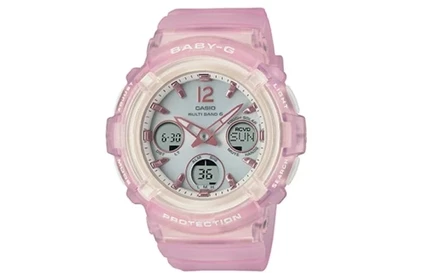 Женские часы Casio BGA-2800-4A, розовый ремешок
