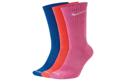 Унисекс носки Nike Everyday Plus, 3 пары, розово-синие