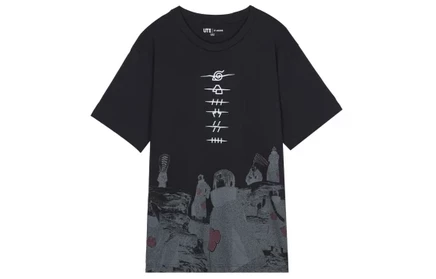 Футболка унисекс Uniqlo x Naruto SS23, черная