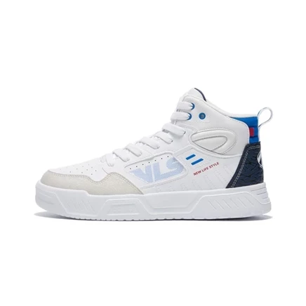 Кроссовки высокие мужские для скейтбординга QIAODAN Q jordan white/atomic blue