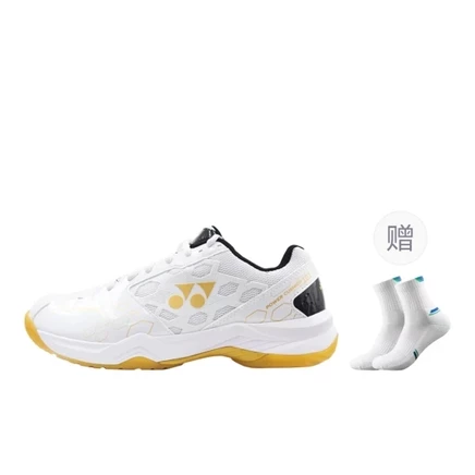 Кроссовки унисекс Yonex Power Cushion, бело-золотые