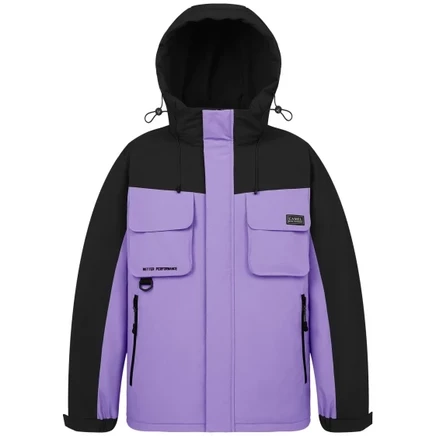 Унисекс пуховик Camel Warm Fleece Series, фиолетово-черный