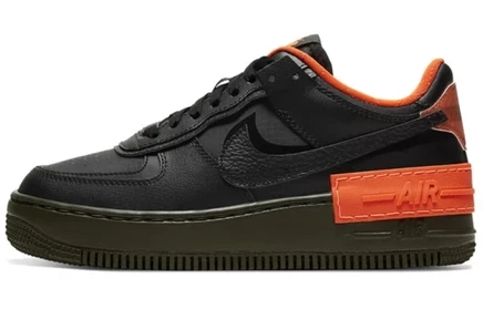 Женские кеды Nike AF1 Shadow, черно-оранжево-хаки