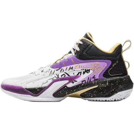 Детские кроссовки Li-Ning, бело-фиолетово-черные