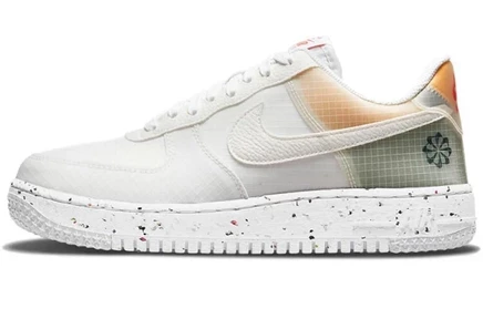 Мужские кроссовки Nike Air Force 1 Low Crater, бело-оранжевые