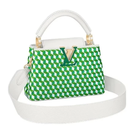 Женская мини-сумка Louis Vuitton Capucines, зеленая