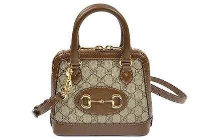 Женская мини-сумка Gucci Horsebit 1955, коричневая