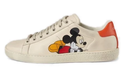 Женские кеды Gucci Ace Low «Микки Маус», айвори