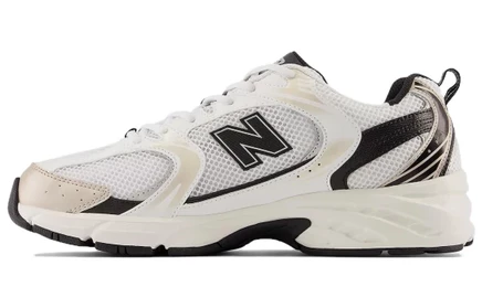 Мужские низкие кроссовки New Balance 530, бело-бежевые