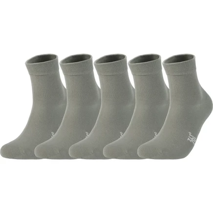 361° Short Socks Unisex Combo Set 【透气吸汗 长绒棉】浅灰（5双装）