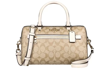 Женская сумка Coach Rowan из ПВХ, светло-бежевая