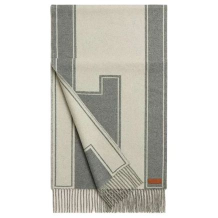 Унисекс шарф Hermes из кашемира, серый