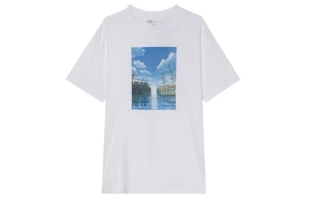 Унисекс футболка Uniqlo X Makoto Shinkai SS23, белая