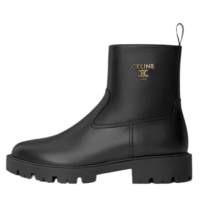 Женские ботинки Celine Margaret из телячьей кожи, черные