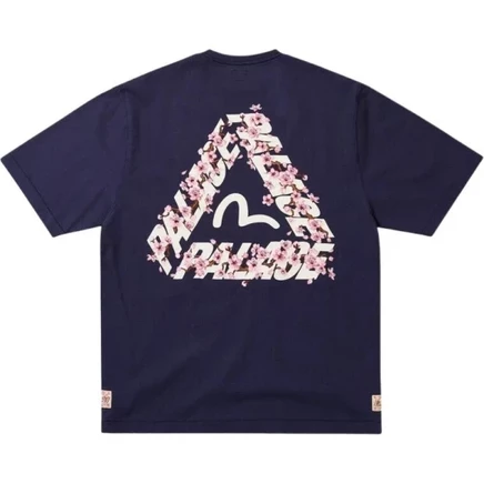 Унисекс-футболка Palace x EVISU SS26, синяя