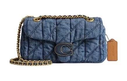 Женская сумка Coach Tabby, малая, текстильная, индиго