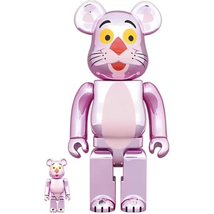 Фигурка BE@RBRICK X Pink Panther, хромированная