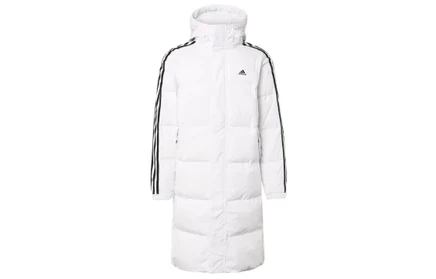 Мужской пуховик Adidas 3 Stripes, белый