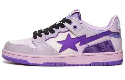 Унисекс кроссовки A Bathing Ape Bape SK8 Sta, фиолетовые