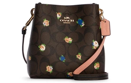 Женская сумка Coach Mini Town, принт розы