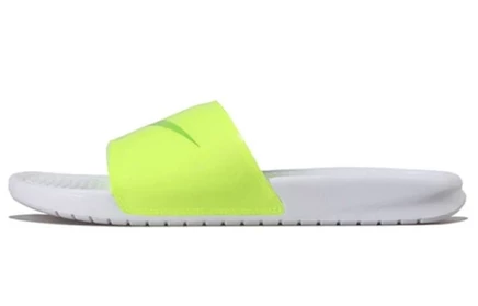 Женские шлепанцы Nike Benassi JDI Print, желто-белые