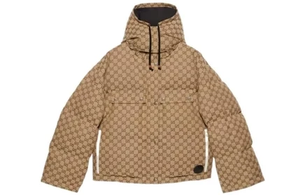 Женский пуховик Gucci GG Canvas, зеленый