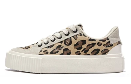 Женские кеды Feiyue, леопардово-серые