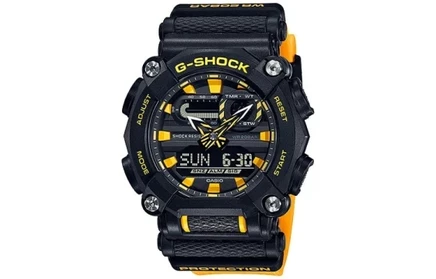 Мужские часы Casio GA-900A-1A9, черно-желтые