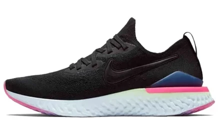 Кроссовки Nike Epic React Flyknit 2, черно-розовые