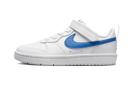 Детские кеды Nike Court Borough Low 2 PSV, бело-голубые