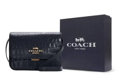 Женская сумка Coach Brynn через плечо, темно-синяя