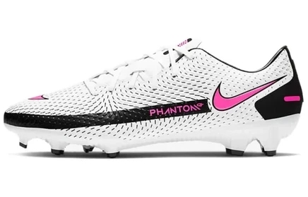 Мужские футбольные бутсы Nike Phantom GT Academy, бело-черно-розовые