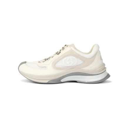 Женские кроссовки Gucci Run из замши, белые