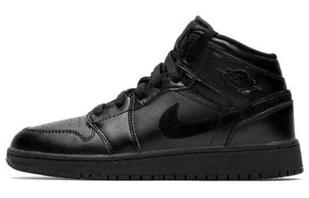 Детские кроссовки Jordan 1 Mid GS, черные
