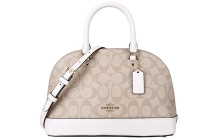 Женская сумка Coach Sierra через плечо, бело-бежевая