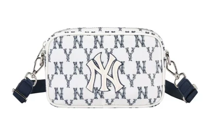 Сумка MLB Monogram через плечо, сине-белая