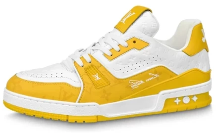 Мужские кроссовки Louis Vuitton Trainer Low №54, жёлтые