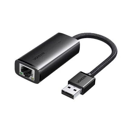 Сетевой адаптер Ugreen 15636 USB–Gigabit, черный