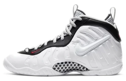 Детские кроссовки Nike Foamposite Pro, бело-черно-красные