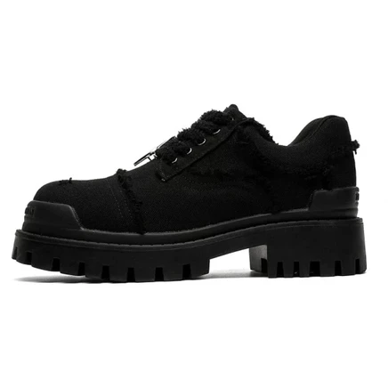 KUNGFUDEER Canvas Abrasion Resistant Height Increasing Abrasion Resistant Height Increasing Low top Casual Shoes Unisex черный