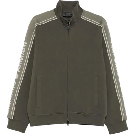 Женская толстовка Emporio Armani на молнии, зеленая