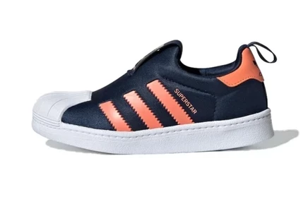 Детские кеды adidas Originals 360, черно-оранжево-белые