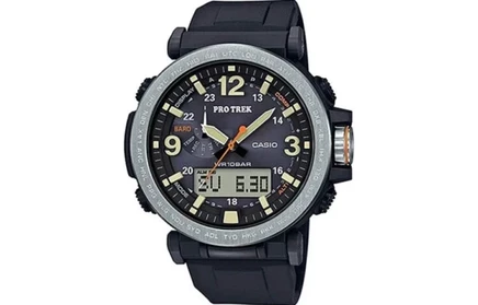 Мужские часы Casio PRO TREK PRG-600-1D, черный циферблат