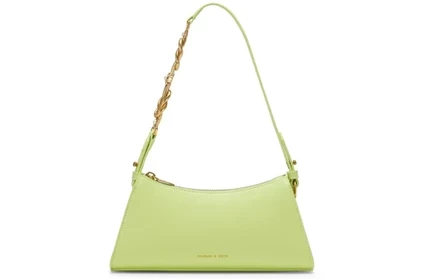 Женская сумка CHARLES & KEITH малая, желто-лаймовая