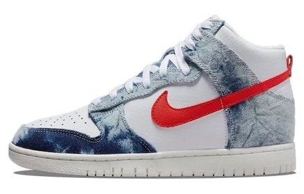 Женские высокие кеды Nike Dunk High, джинсовые