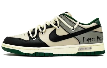 Унисекс кроссовки Nike Dunk Low, бежево-черные