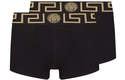 Мужские трусы Versace Greca, 2 шт., черные
